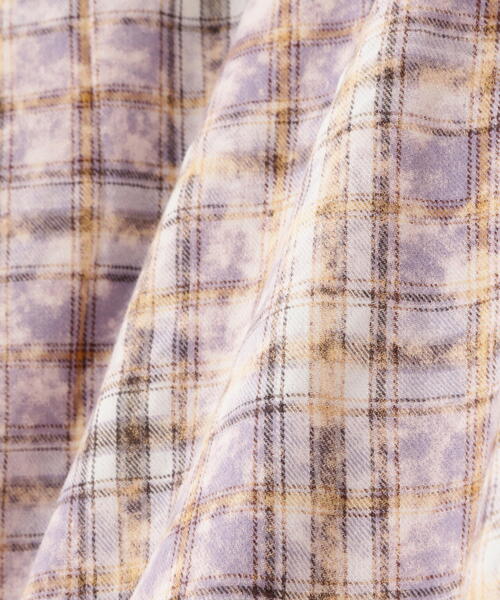 DANKE SCHON(ダンケシェーン)の「【WEB&DEPOT限定】DankeSchon/ダンケシェーン/BLEACH CHECK OPEN COLLER(シャツ/ブラウス・レディース・モスグリーン/ベージュ/ブラック・F)」の12枚目の写真