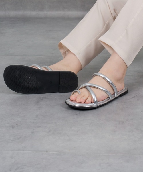 REMME（レメ）の「【REMME/レメ】フラットサンダル　シルバー ロープ ストラップ サンダル（サンダル・レディース・シルバー・37/36/38）」の3枚目の写真