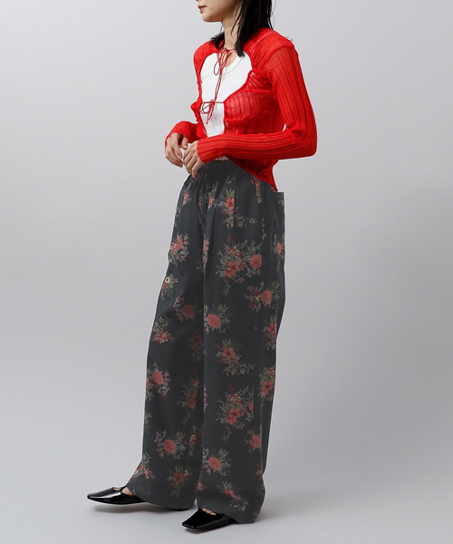 JANE SMITH / JOHN SMITH（ジェーンスミスジョンスミス）の「【JANE SMITH/ジェーンスミス】FLOWER PRINT COTTON RAYON WAI：パンツ（その他パンツ・レディース・ブラック・38）」の17枚目の写真