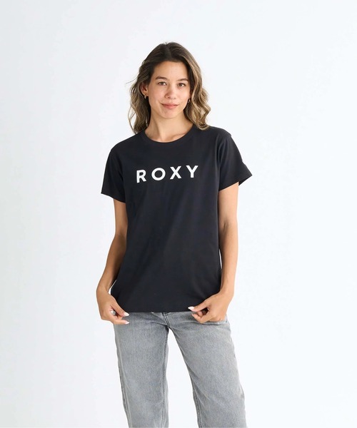 ROXY（ロキシー）の「SPORTS /ロキシーロゴ半袖Tシャツ（Tシャツ/カットソー・レディース・ネイビー/ホワイト/ピンク/ブラック・MEDIUM/SMALL/LARGE）」の3枚目の写真