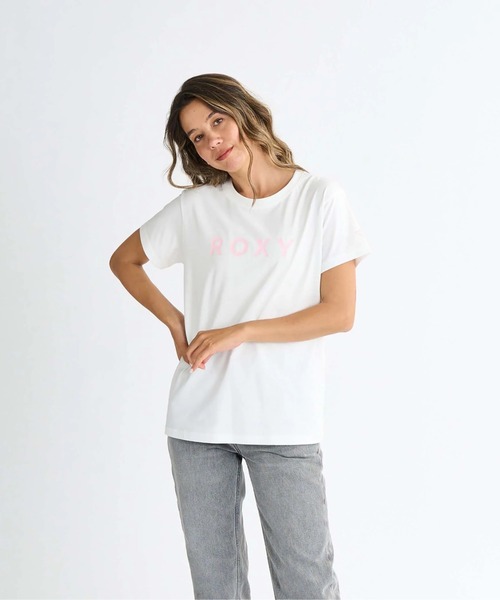 ROXY（ロキシー）の「SPORTS /ロキシーロゴ半袖Tシャツ（Tシャツ/カットソー・レディース・ネイビー/ホワイト/ピンク/ブラック・MEDIUM/SMALL/LARGE）」の9枚目の写真
