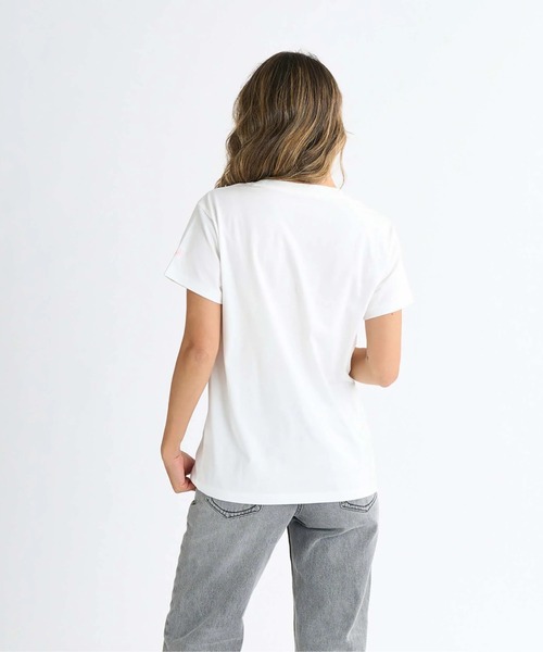ROXY（ロキシー）の「SPORTS /ロキシーロゴ半袖Tシャツ（Tシャツ/カットソー・レディース・ネイビー/ホワイト/ピンク/ブラック・MEDIUM/SMALL/LARGE）」の8枚目の写真
