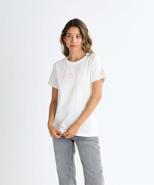 ROXY（ロキシー）の「SPORTS /ロキシーロゴ半袖Tシャツ（Tシャツ/カットソー・レディース・ネイビー/ホワイト/ピンク/ブラック・MEDIUM/SMALL/LARGE）」の7枚目の写真