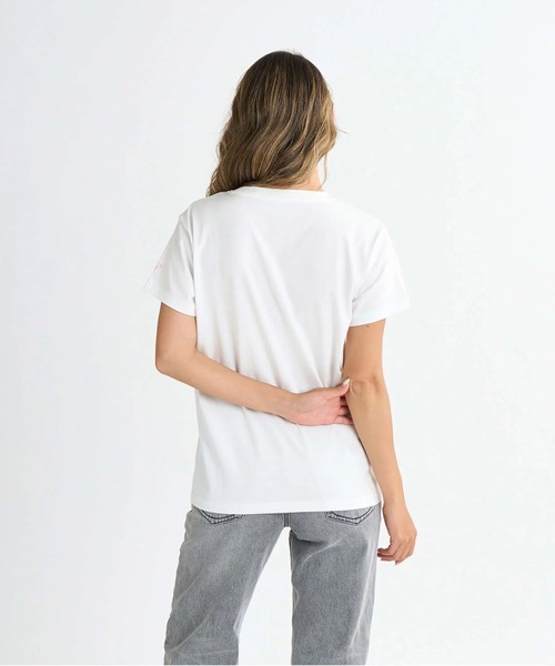ROXY（ロキシー）の「SPORTS /ロキシーロゴ半袖Tシャツ（Tシャツ/カットソー・レディース・ネイビー/ホワイト/ピンク/ブラック・MEDIUM/SMALL/LARGE）」の6枚目の写真