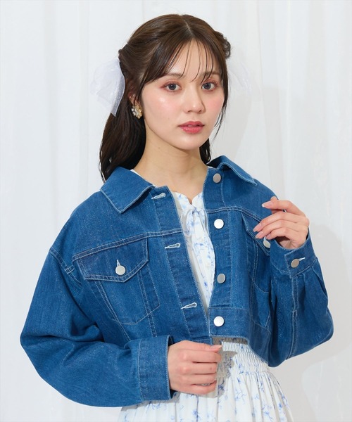 WILLSELECTION（ウィルセレクション）の「ショートデニムジャケット（デニムジャケット・レディース・ネイビー/ブルー・FREE）」の19枚目の写真