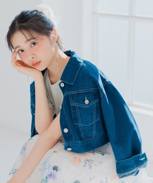 WILLSELECTION（ウィルセレクション）の「ショートデニムジャケット（デニムジャケット・レディース・ネイビー/ブルー・FREE）」の5枚目の写真