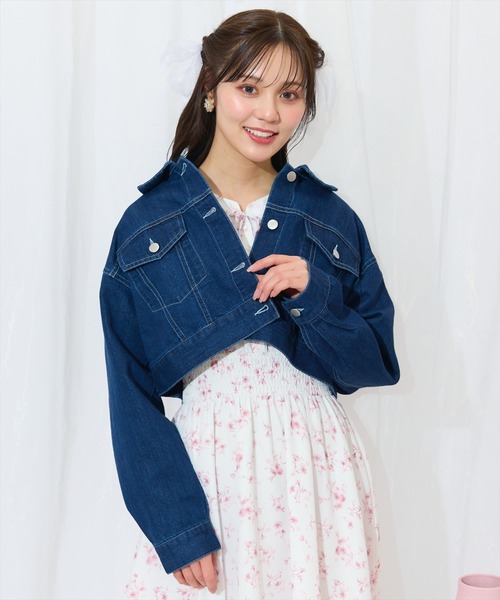 WILLSELECTION（ウィルセレクション）の「ショートデニムジャケット（デニムジャケット・レディース・ネイビー/ブルー・FREE）」の10枚目の写真