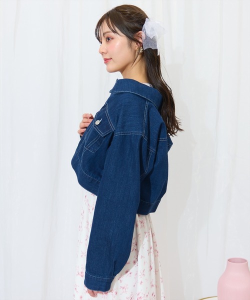 WILLSELECTION（ウィルセレクション）の「ショートデニムジャケット（デニムジャケット・レディース・ネイビー/ブルー・FREE）」の11枚目の写真
