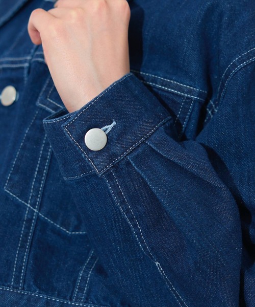 WILLSELECTION（ウィルセレクション）の「ショートデニムジャケット（デニムジャケット・レディース・ネイビー/ブルー・FREE）」の16枚目の写真