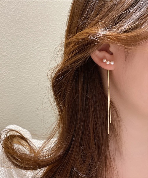 blackdia ocean(ブラックダイヤオーシャン)の「blackdia ocean パールロングチェーンピアス/イヤリング(ピアス(両耳用)・レディース・ゴールド/ゴールド系その他・FREE)」の11枚目の写真