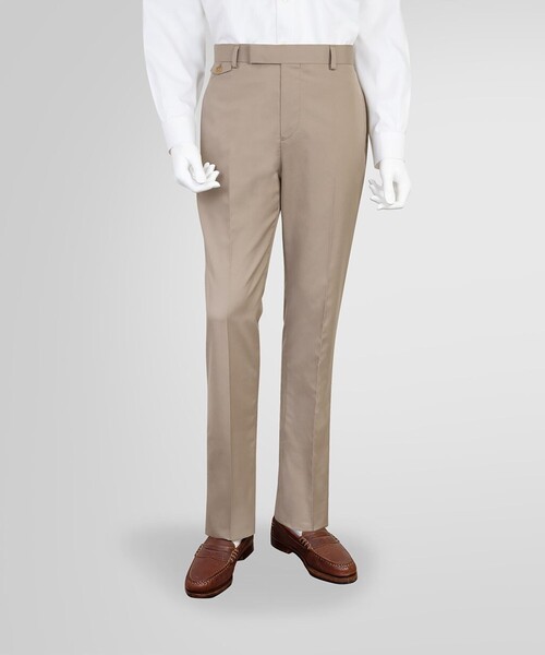 BROOKS BROTHERS(ブルックスブラザーズ)の「ポリエステル/コットン ポプリン プレーンフロント トラウザーズ Classic(スラックス・メンズ・ネイビー/ベージュ・29inch/30inch/33inch/34inch/37inch/36inch/31inch/32inch/35inch/38inch)」の2枚目の写真
