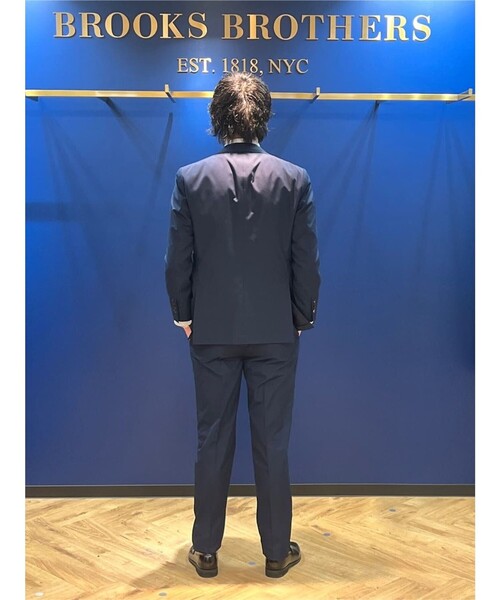 BROOKS BROTHERS(ブルックスブラザーズ)の「ポリエステル/コットン ポプリン プレーンフロント トラウザーズ Classic(スラックス・メンズ・ネイビー/ベージュ・29inch/30inch/33inch/34inch/37inch/36inch/31inch/32inch/35inch/38inch)」の17枚目の写真