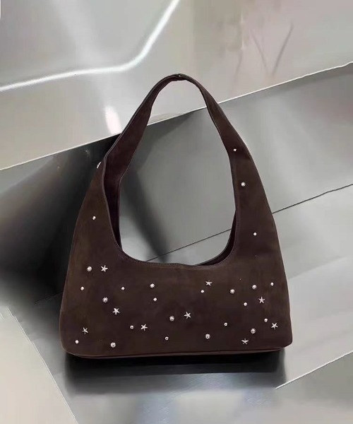 almo（アルモ）の「【LAMPOON】スタッズハンドバッグ（ハンドバッグ・レディース・ブラック/ブラウン・FREE）」の3枚目の写真