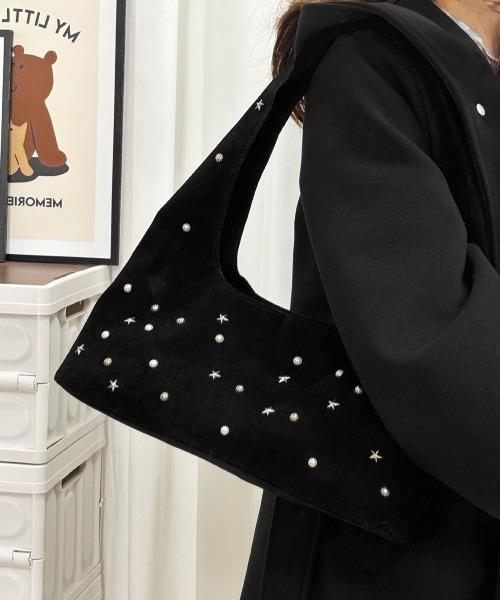 almo（アルモ）の「【LAMPOON】スタッズハンドバッグ（ハンドバッグ・レディース・ブラック/ブラウン・FREE）」の5枚目の写真