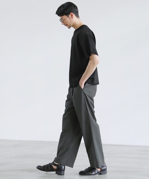 SPU(スプ)の「スポンディッシュニットクルーネック半袖Tシャツ(ニット/セーター・メンズ・カーキオリーブ/ネイビー/ブラック/グレー・S/M/L/XL)」の13枚目の写真