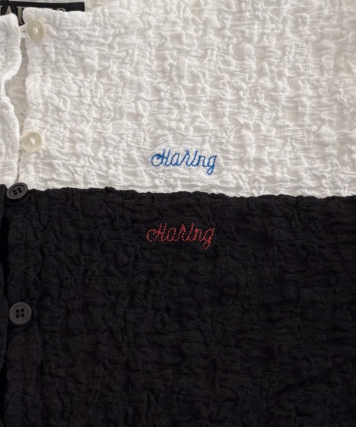 CANAL JEAN(キャナルジーン)の「HARING リンクルカーディガン(カーディガン/ボレロ・レディース・ホワイト/ブラック・ONE SIZE)」の16枚目の写真