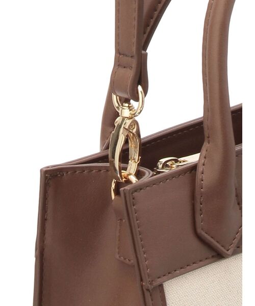 CALNAMUR(カルナムール)の「LOGO CANVAS TOTE/ロゴキャンバストートバッグ(ハンドバッグ・レディース・ピンク/ブラウン・FREE)」の12枚目の写真