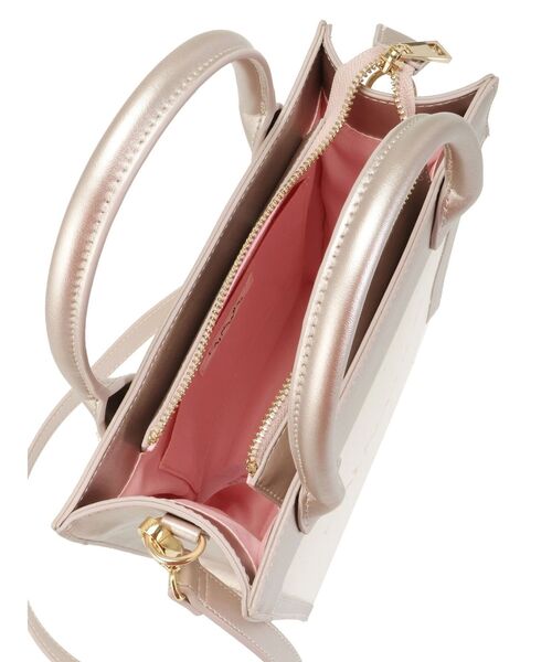 CALNAMUR(カルナムール)の「LOGO CANVAS TOTE/ロゴキャンバストートバッグ(ハンドバッグ・レディース・ピンク/ブラウン・FREE)」の7枚目の写真