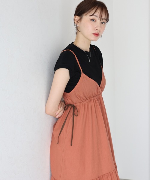 BLUEEAST（ブルーイースト）の「チェック柄サイドリボンキャミ