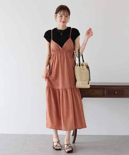 BLUEEAST(ブルーイースト)の「《お気に入り1.4万人突破!/新色追加》チェック柄サイドリボンキャミワンピース(ワンピース・レディース・ブルー/ベージュ/ネイビー/ブルー系/オレンジ系/ブラウン/ブラック/ブルーグレー・MEDIUM)」の18枚目の写真