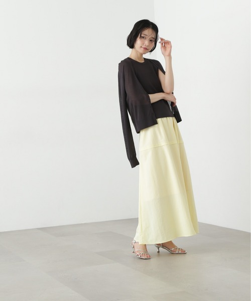 N.（N. Natural Beauty Basic）（エヌエヌナチュラルビューティーベーシック）の「アメスリタンク×シアーカーディガンセット（アンサンブル・レディース・オフホワイト/チャコールグレー/ブルー・MEDIUM）」の21枚目の写真