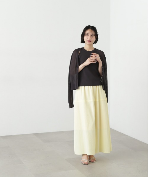 N.（N. Natural Beauty Basic）（エヌエヌナチュラルビューティーベーシック）の「アメスリタンク×シアーカーディガンセット（アンサンブル・レディース・オフホワイト/チャコールグレー/ブルー・MEDIUM）」の22枚目の写真