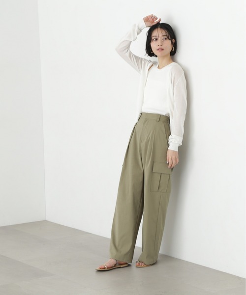 N.（N. Natural Beauty Basic）（エヌエヌナチュラルビューティーベーシック）の「アメスリタンク×シアーカーディガンセット（アンサンブル・レディース・オフホワイト/チャコールグレー/ブルー・MEDIUM）」の5枚目の写真