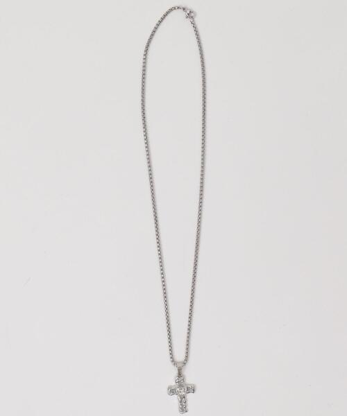 WEGO(ウィゴー)の「WEGO/ハートクロスネックレス(ネックレス・レディース・ブラック/ライトピンク/オフホワイト・FREE)」の2枚目の写真