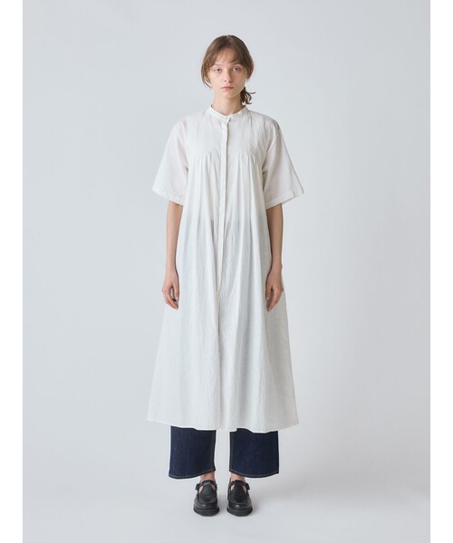 おまとめ　ナオト シューズ　ミディウミ ワンピース セール】MidiUmi ハーフスリーブタックワンピース（ワンピース