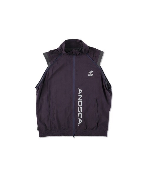 WIND AND SEA(ウィンダンシー)の「Piping 2Way Track Jacket(ナイロンジャケット・メンズ・チャコールグレー/ブラック・SMALL/MEDIUM/X-LARGE/LARGE)」の4枚目の写真