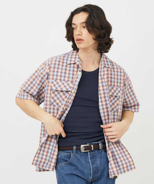 PENDLETON(ペンドルトン)の「【PENDLETON/ペンドルトン】Open Collar Shirt/オープンカラーシャツ/ユニセックス(シャツ/ブラウス・メンズ・ブルー系その他/ピンク系その他/グレー系その他・M/L)」の1枚目の写真