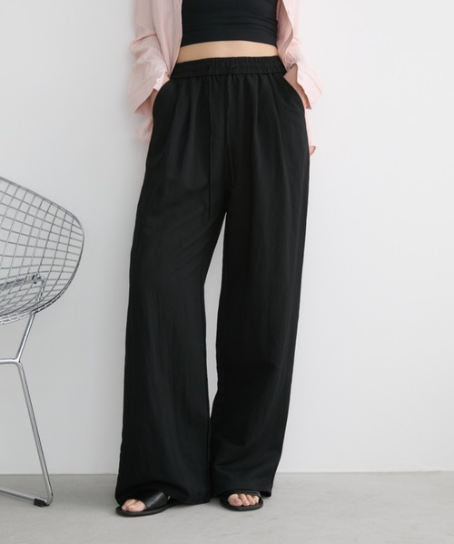 Aunt Marie's(アントマリーズ)の「イージーカラースラックスパンツ / サイズ展開あり(スラックス・レディース・ブラック/ピンク/ネイビー/グリーン・MEDIUM/LARGE)」の1枚目の写真