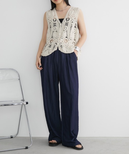 Aunt Marie's(アントマリーズ)の「イージーカラースラックスパンツ / サイズ展開あり(スラックス・レディース・ブラック/ピンク/ネイビー/グリーン・MEDIUM/LARGE)」の18枚目の写真