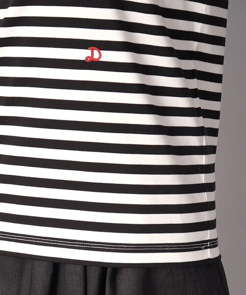 DRESSTERIOR（ドレステリア）の「【接触冷感/抗菌防臭/消臭】アイスクリアコットンボーダーノースリーブ（Tシャツ/カットソー・レディース・ブラック系2・34/36/38）」の18枚目の写真