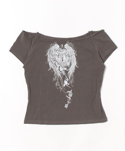 セール】【LAMPOON】オフショルグランジTシャツ（Tシャツ/カットソー