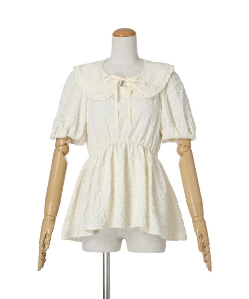 F i.n.t（フィント）の「【３点セット】フラワージャガードブラウスセットアップ【1枚で快適】/ fint　フィント（セットアップ・レディース・アイボリー/ブラック・FREE）」の17枚目の写真