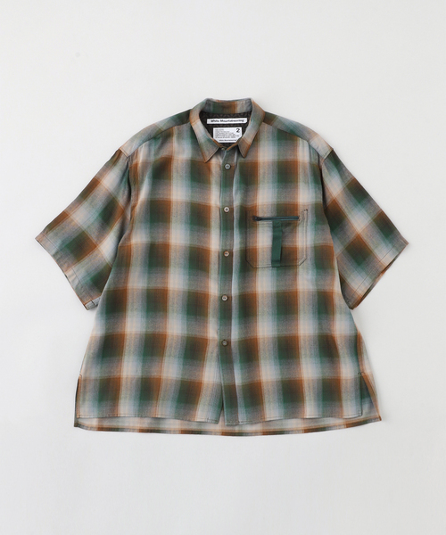 WHITE MOUNTAINEERING(ホワイトマウンテニアリング)の「White Mountaineering(ホワイトマウンテニアリング) MID GUSSET SLEEVE CHECK シャツ(シャツ/ブラウス・メンズ・グリーン・1)」の1枚目の写真