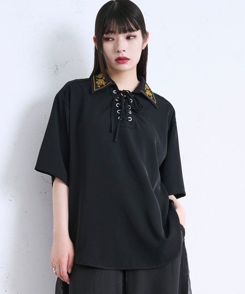 刺繍レースシャツ レイヤード刺繍シャツブラウス / GRACE CONTINENTAL | GRACE