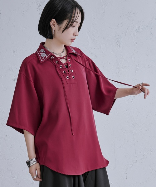 値下げ★新品未使用★ Allege(アレッジ)刺繍開襟シャツ antiqua 刺繍レースジャケット ジャケット レディース アウター