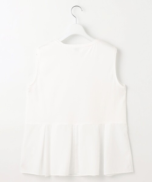J.PRESS（ジェイプレス）の「【洗える】ノースリーブスムースジャージー フレア カットソー（Tシャツ/カットソー・レディース・ホワイト系・LARGE/MEDIUM）」の22枚目の写真