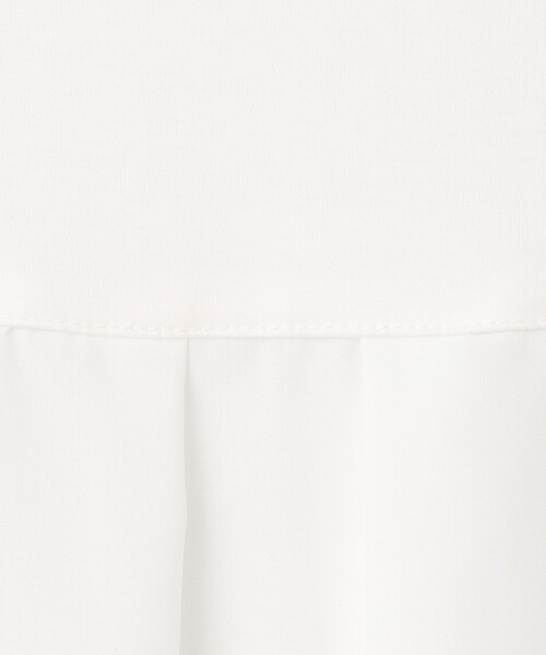 J.PRESS（ジェイプレス）の「【洗える】ノースリーブスムースジャージー フレア カットソー（Tシャツ/カットソー・レディース・ホワイト系・LARGE/MEDIUM）」の4枚目の写真