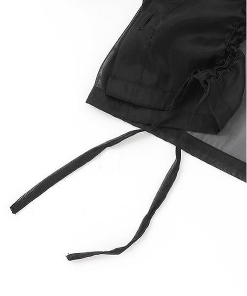 X-girl Stages（エックスガールステージス）の「ルーシングシアー半袖シャツ（シャツ/ブラウス・キッズ・ブラック/オフホワイト・140cm/130cm/120cm/110cm）」の18枚目の写真