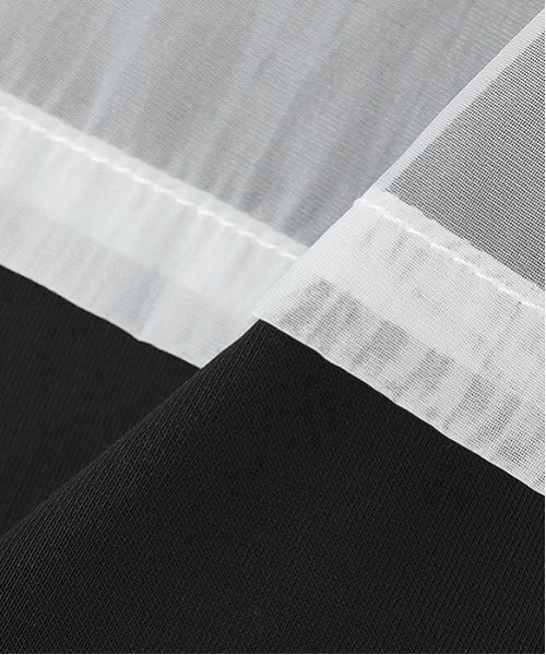 X-girl Stages（エックスガールステージス）の「ルーシングシアー半袖シャツ（シャツ/ブラウス・キッズ・ブラック/オフホワイト・140cm/130cm/120cm/110cm）」の6枚目の写真