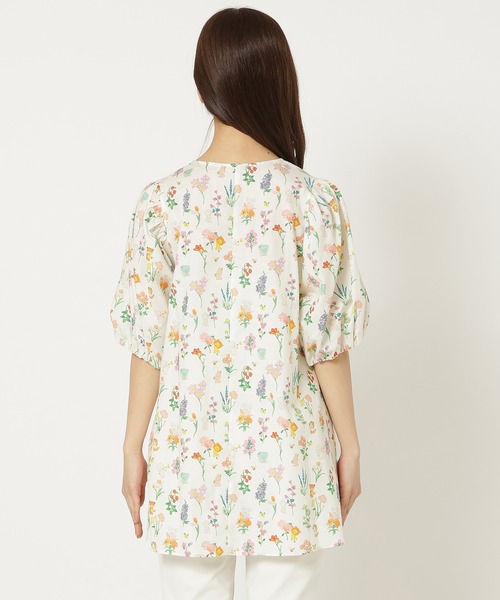 Jolly Poupee(ジョリープッペ)の「【22fabric】花の木/ブラウス(シャツ/ブラウス・レディース・ネイビー/ベージュ・42/38/46)」の10枚目の写真