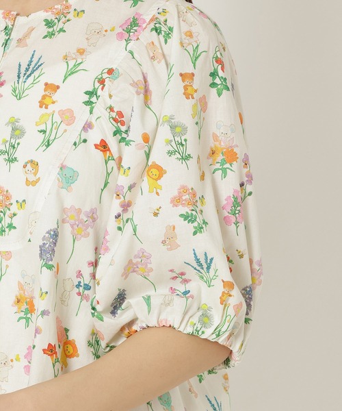 Jolly Poupee(ジョリープッペ)の「【22fabric】花の木/ブラウス(シャツ/ブラウス・レディース・ネイビー/ベージュ・42/38/46)」の3枚目の写真