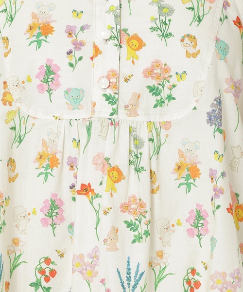 Jolly Poupee(ジョリープッペ)の「【22fabric】花の木/ブラウス(シャツ/ブラウス・レディース・ネイビー/ベージュ・42/38/46)」の4枚目の写真