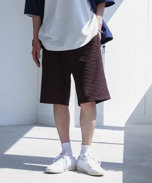 MDR（エムディアール）の「幾何学模様ジャカードイージーショーツ（その他パンツ・メンズ・ホワイト/ブラウン・M/L）」の2枚目の写真