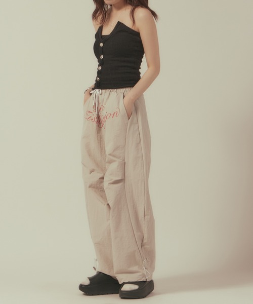 BLANK (ブランク)の「Lettering Logo Wide Pants/レタリングロゴワイドパンツ(その他パンツ・レディース・ブラック/グレー・FREE)」の20枚目の写真