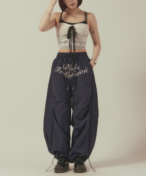 BLANK (ブランク)の「Lettering Logo Wide Pants/レタリングロゴワイドパンツ(その他パンツ・レディース・ブラック/グレー・FREE)」の15枚目の写真