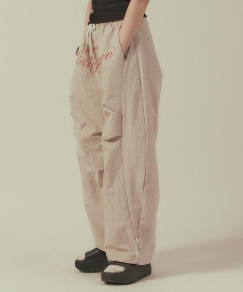 BLANK (ブランク)の「Lettering Logo Wide Pants/レタリングロゴワイドパンツ(その他パンツ・レディース・ブラック/グレー・FREE)」の18枚目の写真
